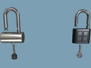 padlocks pack 3D Model