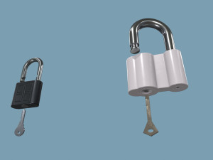 padlocks pack 3D Model