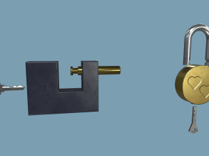padlocks pack 3D Model