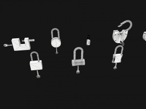 padlocks pack 3D Model