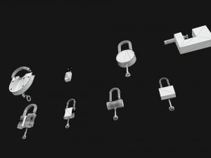 pacote de cadeados Modelo 3D