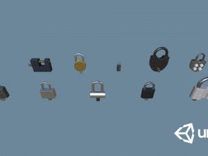 padlocks pack 3D Model