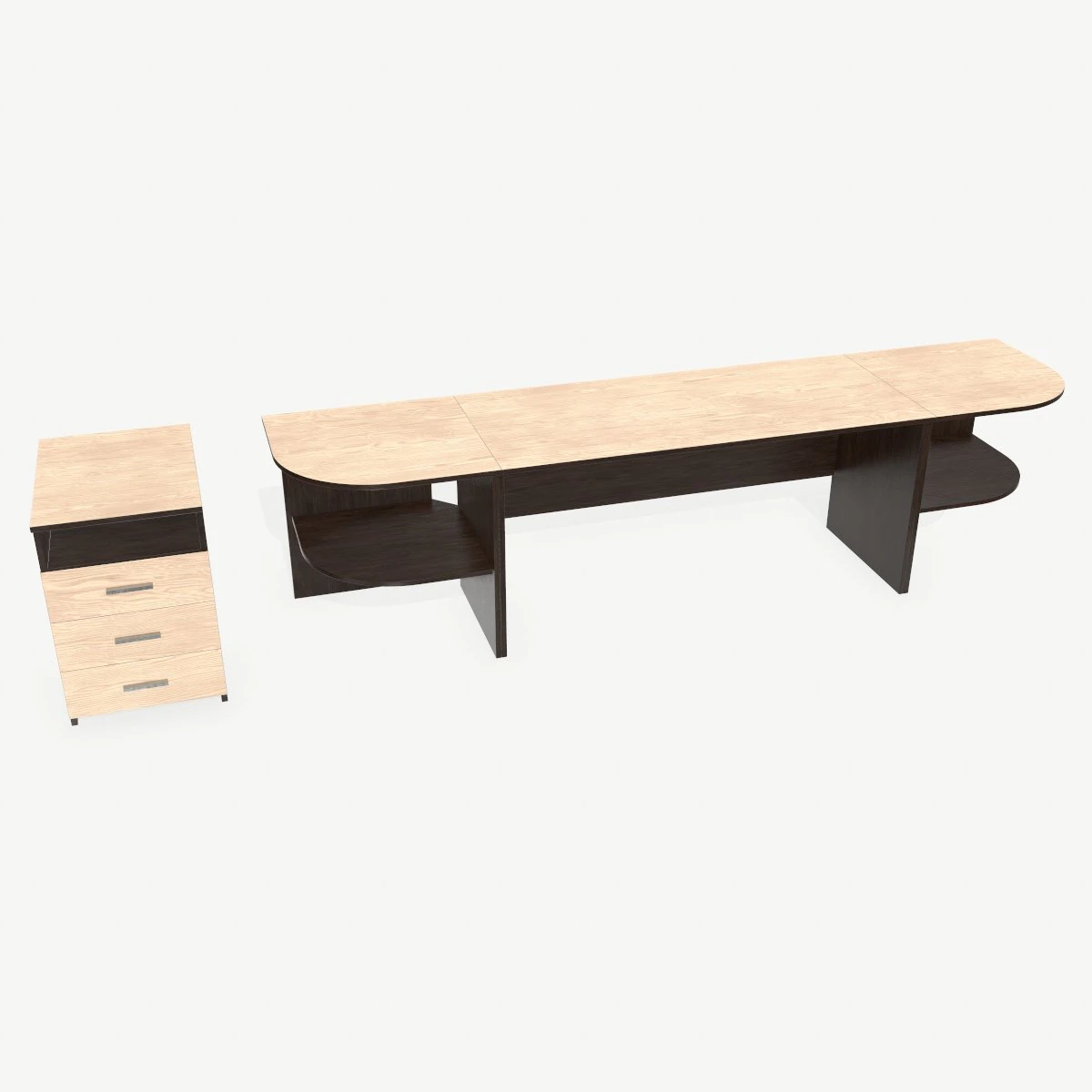 office desk 3D Model .c4d .max .obj .3ds .fbx .stl .blend 