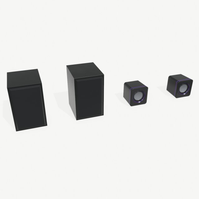 computer speakers 3D Model .c4d .max .obj .3ds .fbx .stl .blend 