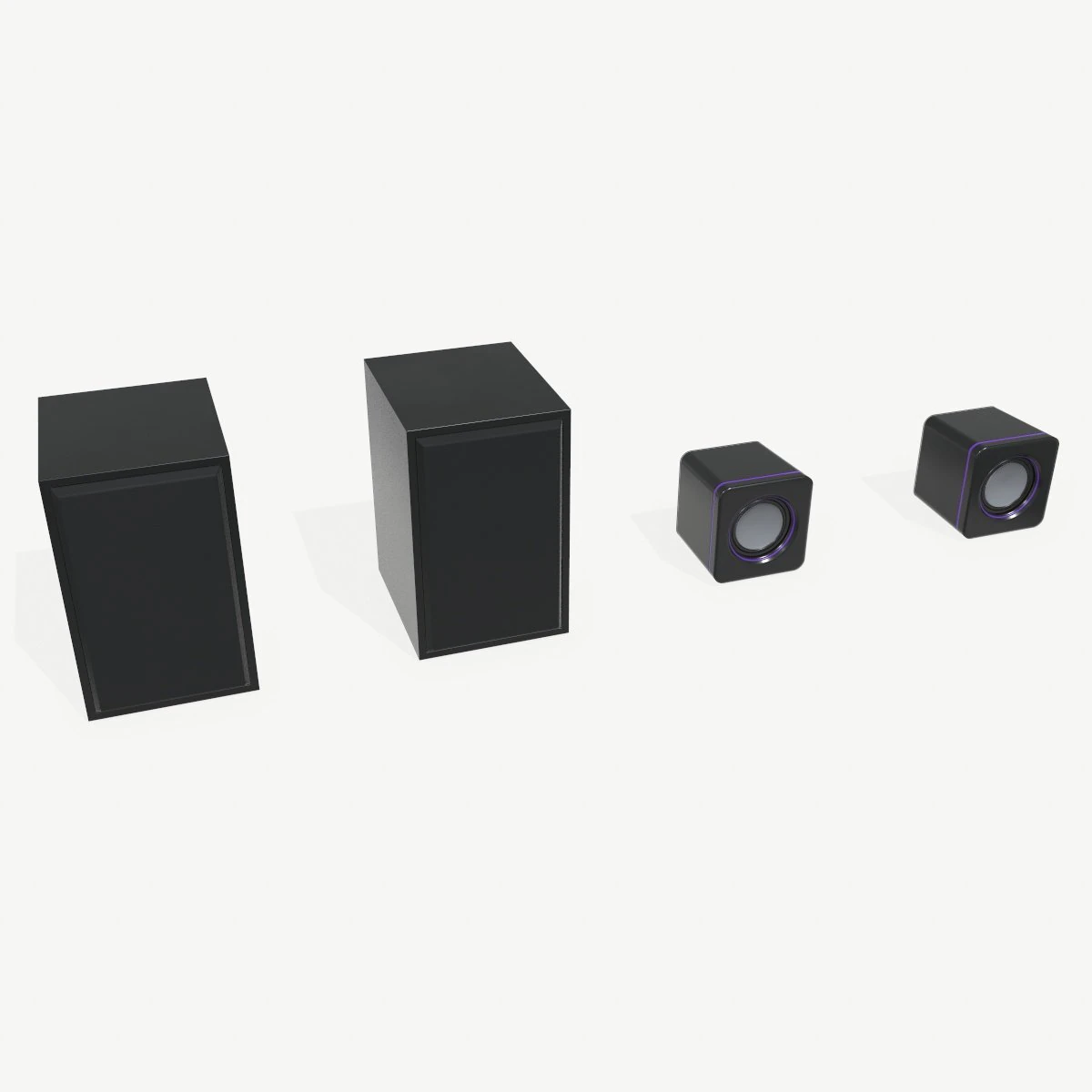 комп'ютерні колонки 3D Модель .c4d .max .obj .3ds .fbx .stl .blend 