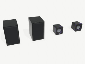 computer speakers 3D Model