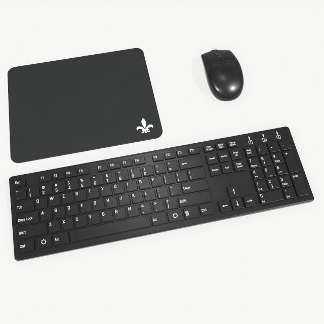 Computer Mouse and Keyboard 3Dモデル .c4d .max .obj .3ds .fbx .stl .blend 