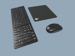 Mouse e teclado de computador Modelo 3D