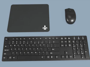 Mouse e teclado de computador Modelo 3D