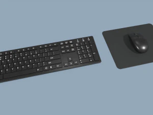Mouse e teclado de computador Modelo 3D