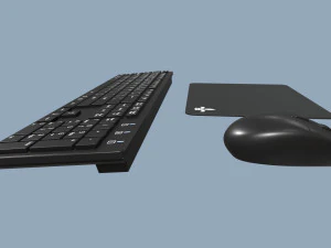 Mouse e teclado de computador Modelo 3D