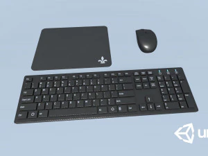 Mouse e teclado de computador Modelo 3D