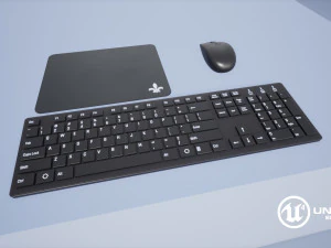 Mouse e teclado de computador Modelo 3D