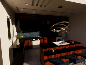 kitchen island design for mixed use 3D Model