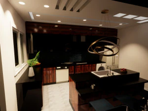 kitchen island design for mixed use 3D Model