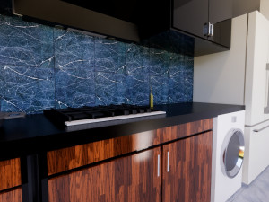 kitchen island design for mixed use 3D-Modell