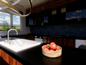 kitchen island design for mixed use 3D-Modell
