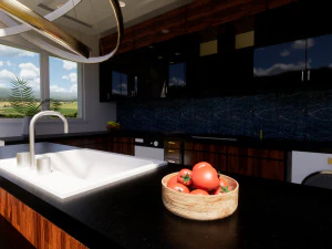 kitchen island design for mixed use 3D Model
