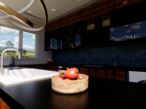 kitchen island design for mixed use 3D-Modell