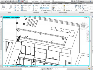 kitchen island design for mixed use 3D-Modell