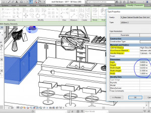 kitchen island design for mixed use 3D-Modell