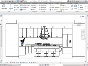 kitchen island design for mixed use 3D-Modell