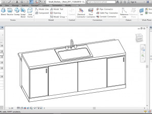 kitchen island design for mixed use 3D-Modell