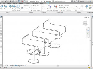 kitchen island design for mixed use 3D-Modell