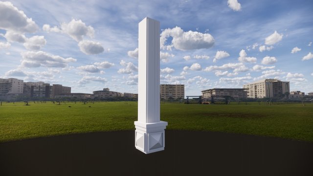 roman architectural square column 3D-Modell .c4d .max .obj .3ds .fbx .stl .blend 