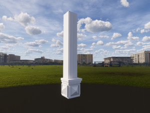 roman architectural square column 3D Model