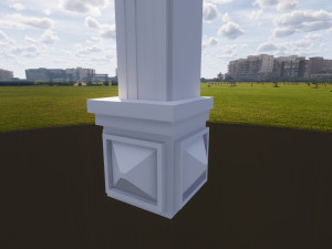 roman architectural square column 3D-Modell