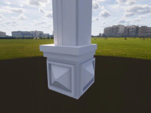 coluna quadrada arquitet&ocirc;nica romana Modelo 3D