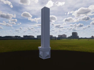 coluna quadrada arquitet&ocirc;nica romana Modelo 3D