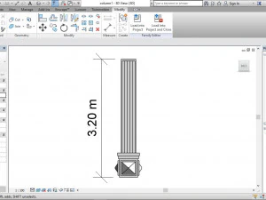 coluna quadrada arquitet&ocirc;nica romana Modelo 3D