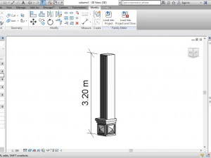 coluna quadrada arquitet&ocirc;nica romana Modelo 3D
