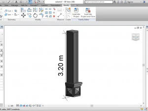 coluna quadrada arquitet&ocirc;nica romana Modelo 3D