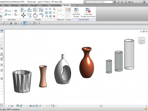 flower pot revit family pack 3D Model
