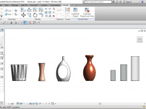 flower pot revit family pack 3D Model
