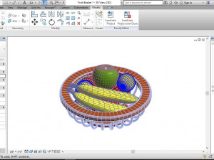 fruit basket revit family object Model 3D