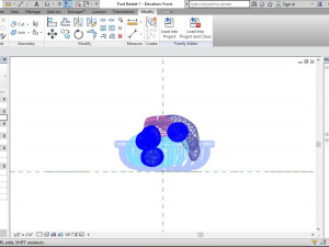 fruit basket revit family object Model 3D