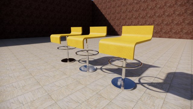 sleek bar stool revit family 3D Model .c4d .max .obj .3ds .fbx .stl .blend 