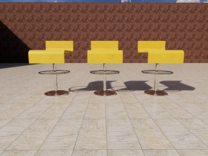 sleek bar stool revit family 3D Model