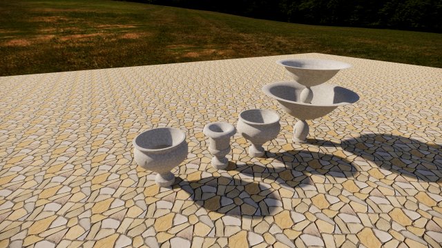 stone pot and fountain revit family 3D Model .c4d .max .obj .3ds .fbx .stl .blend 