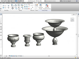 stone pot and fountain revit family 3D Model