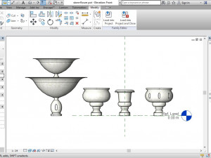 stone pot and fountain revit family 3D Model
