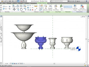 stone pot and fountain revit family 3D Model