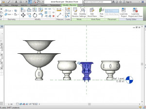 stone pot and fountain revit family 3D Model