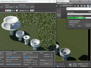stone pot and fountain revit family 3D Model