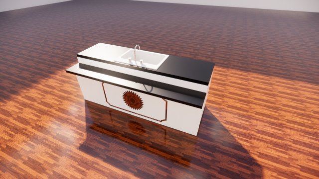 kitchen cabinet with sink 3D 모델 .c4d .max .obj .3ds .fbx .stl .blend 