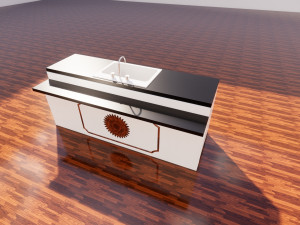 kitchen cabinet with sink 3Dモデル